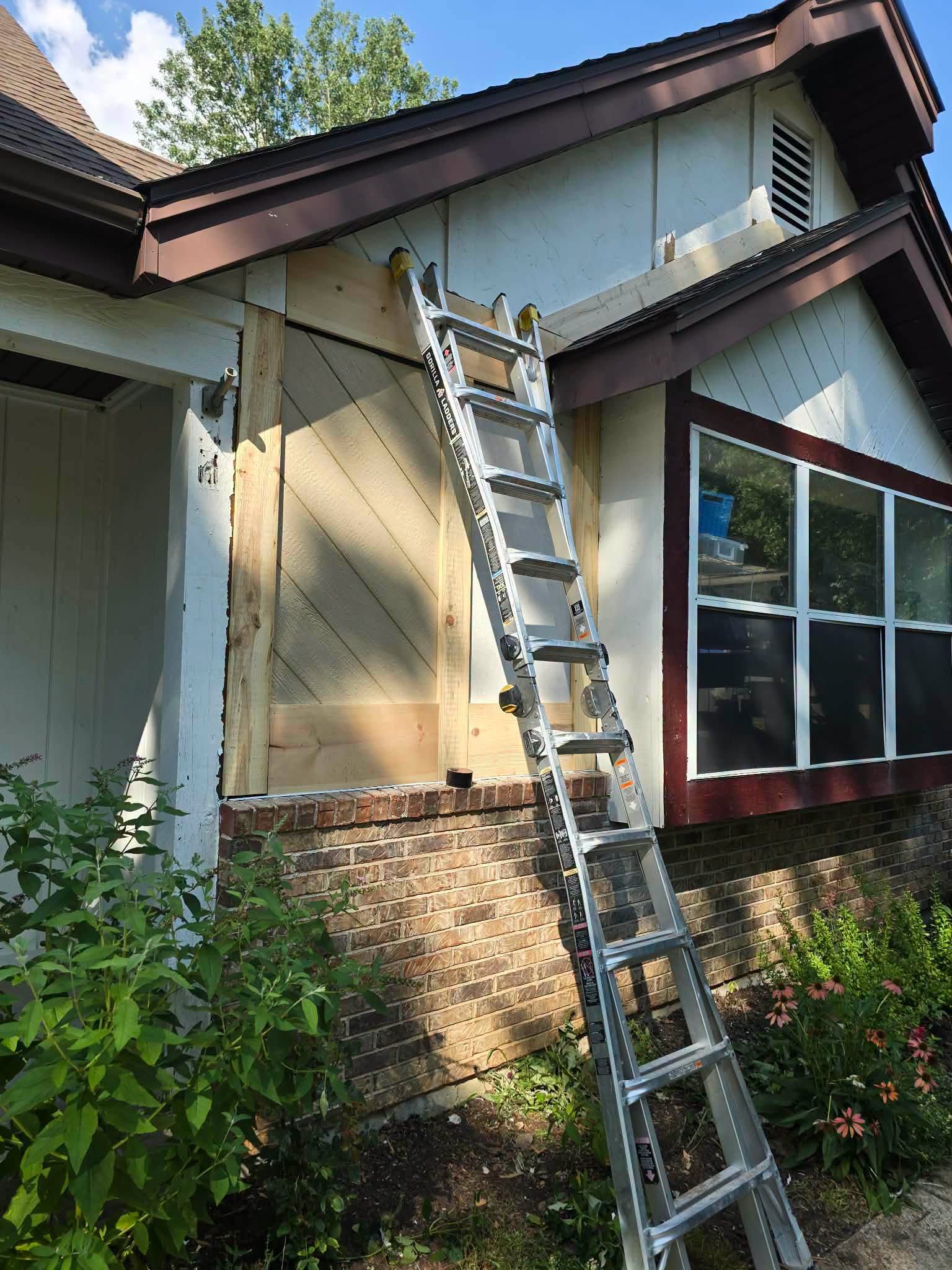 Exterior siding and trim repair work